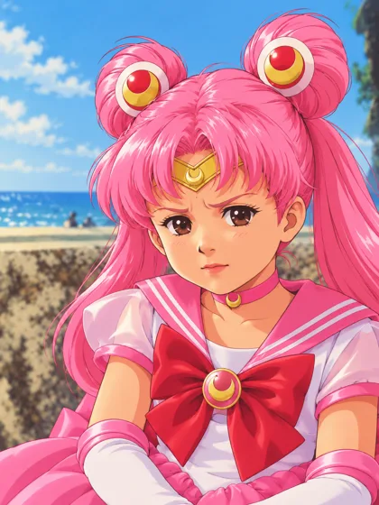 Me when i was a boy, in Sailor outfit, and AI chibiusa crossdressing, the crossdressing was tomako's idea — Photo 29