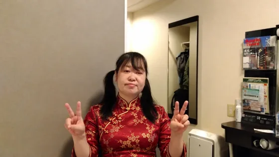 Tomako in a Chinese dress — Photo 23